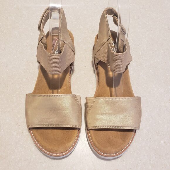 BOBS SKECHERS DESERT SANDALS JUTE WEDGE 7 COMFORT Brown - Picture 2 of 7